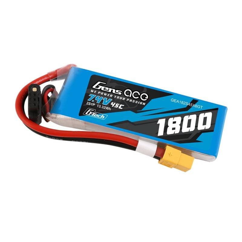 GensAce G-Tech LiPo baterija 1800mAh 7.4V 45C 2S1P XT60 3