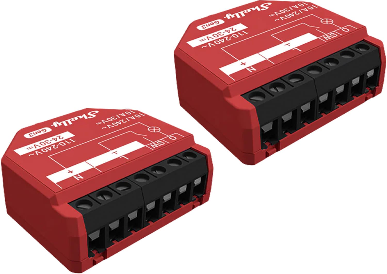Komplet 2 krmilnikov Shelly 1PM Gen3 (WiFi/Bluetooth)