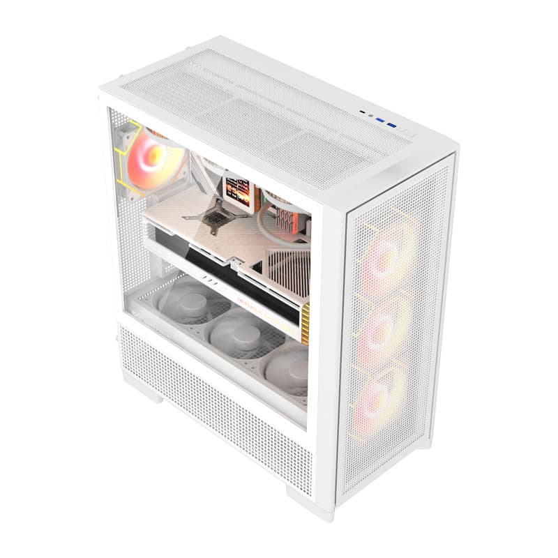 Računalniško ohišje DarkFlash AIRNOVA (belo) + 3 ventilatorji 5