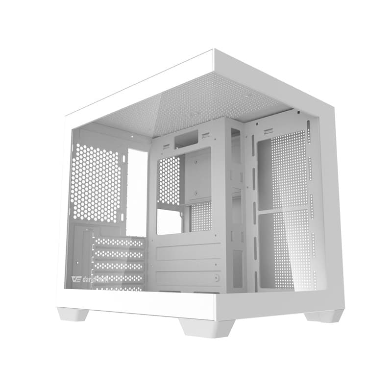 Darkflash C275P računalniško ohišje brez ventilatorjev (Bela)