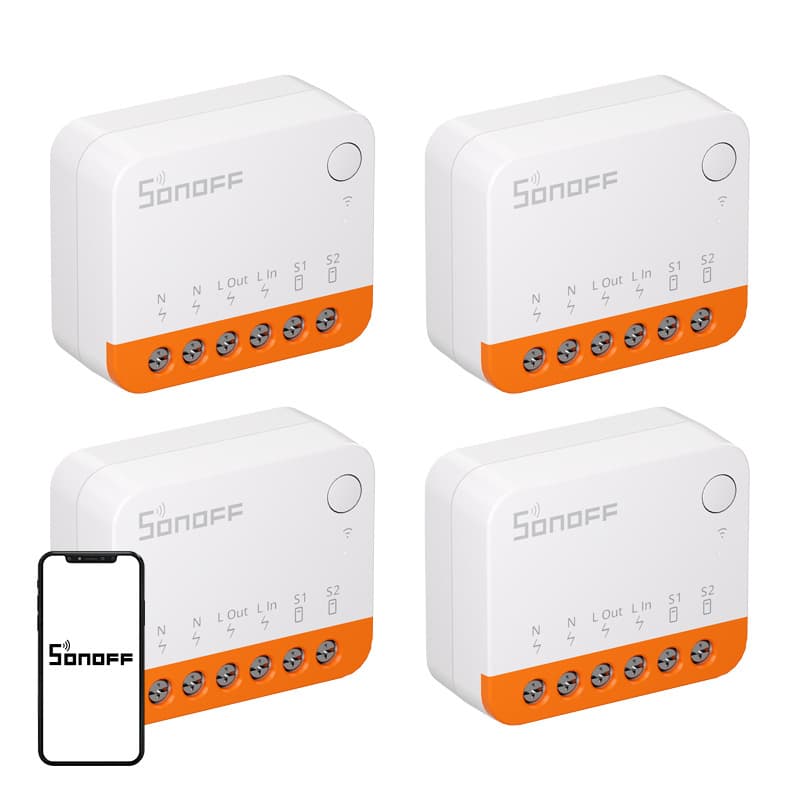 SONOFF MINIR4 pametni preklopnik (Extreme), 4 kosi