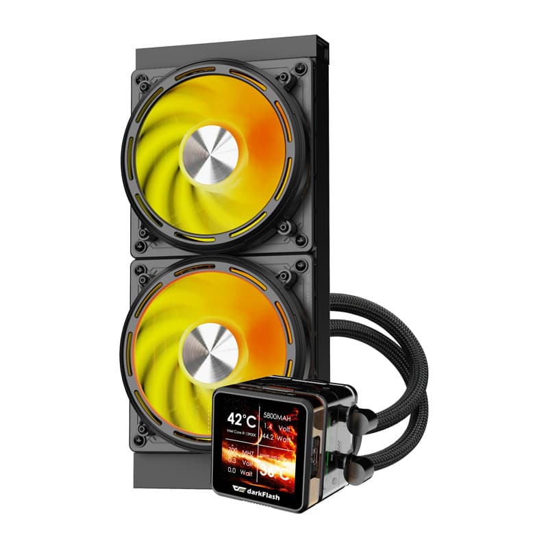 Vodeno hlajenje procesorja Darkflash DE240 (črno) 3