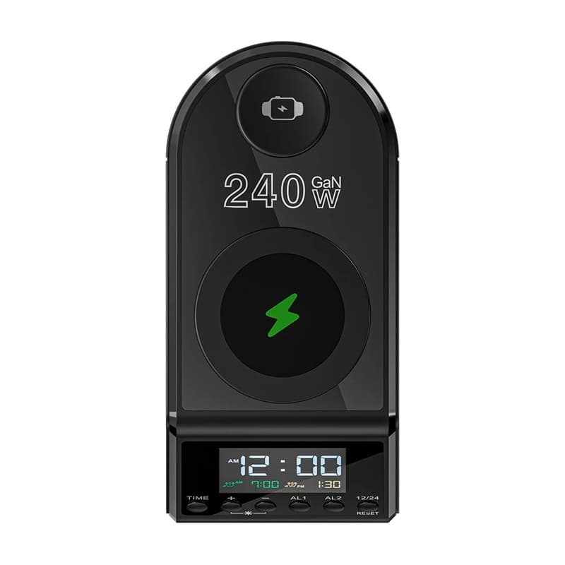Budilka z polnilnikom Blitzwolf BW-FW10, 2xUSB-A, 4xUSB-C, 240W 5