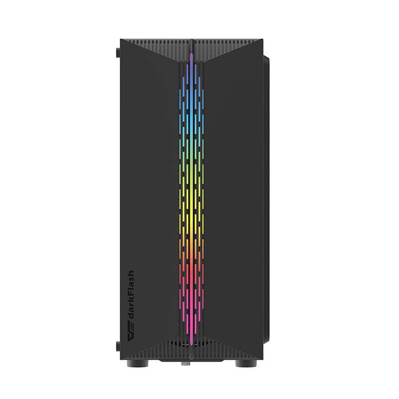 Računalniško ohišje Darkflash DK151 LED, črno + 3 RGB ventilatorje 6