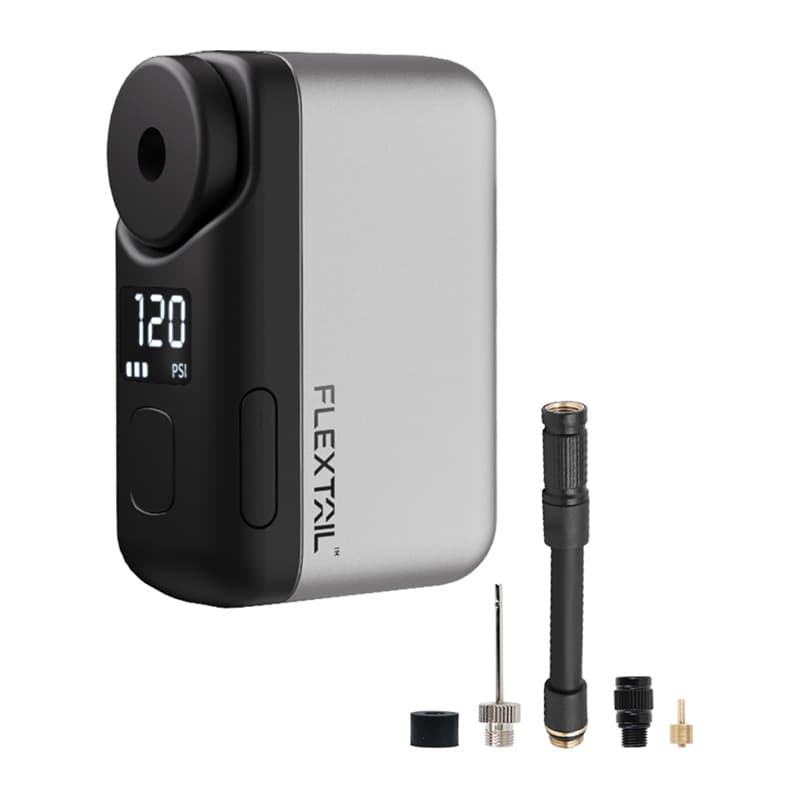 Flextail Tiny Bike Pump Pro prenosna kolesarska tlačilka (siva) 2