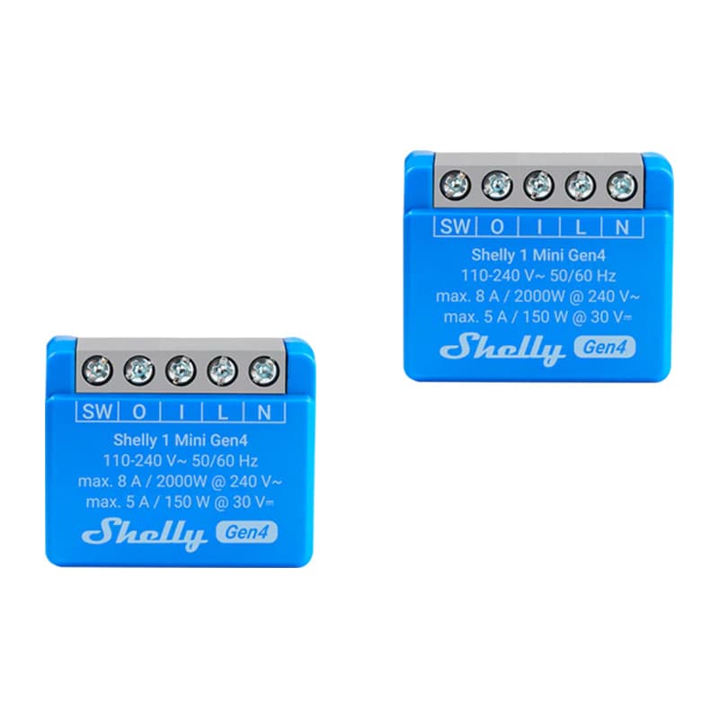 Set 2x Shelly 1 Mini Gen4 Zigbee/Matter pametni kontroler