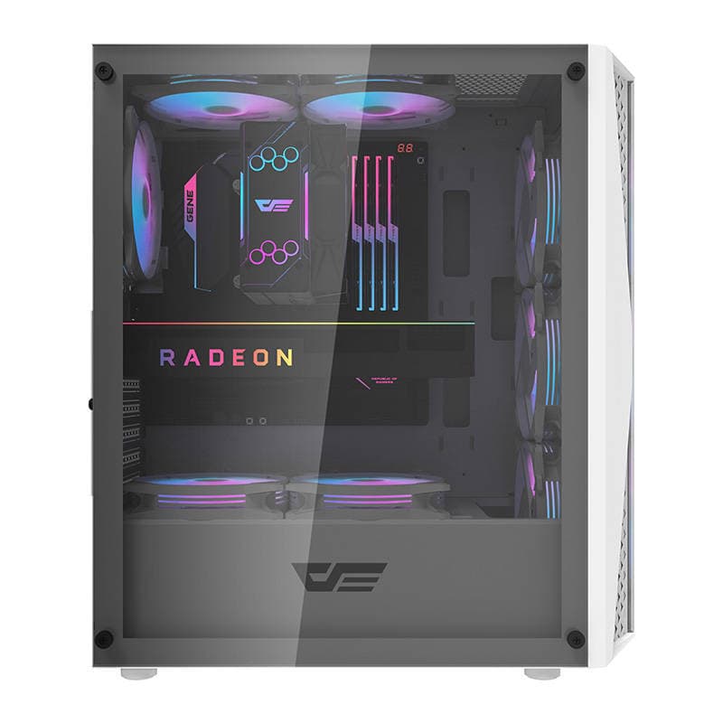 Računalniško ohišje Darkflash DK352 Plus (črno-belo) + 4 ARGB ventilatorji 4