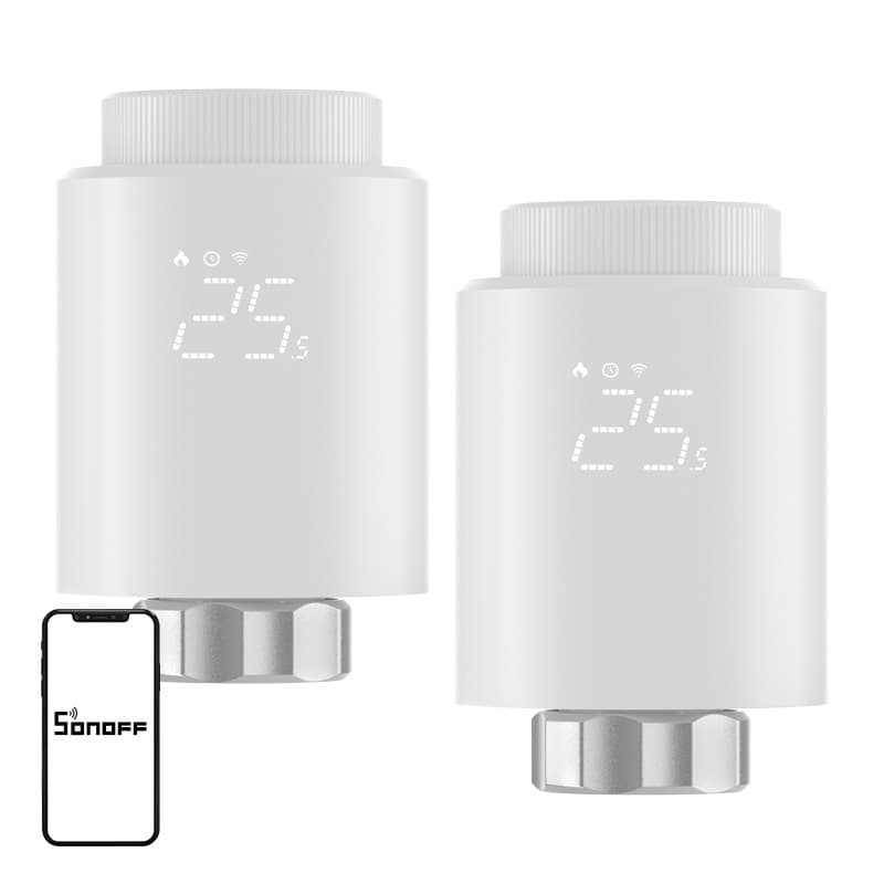 SONOFF ZigBee TRVZB termostatska glava, 2-delni komplet