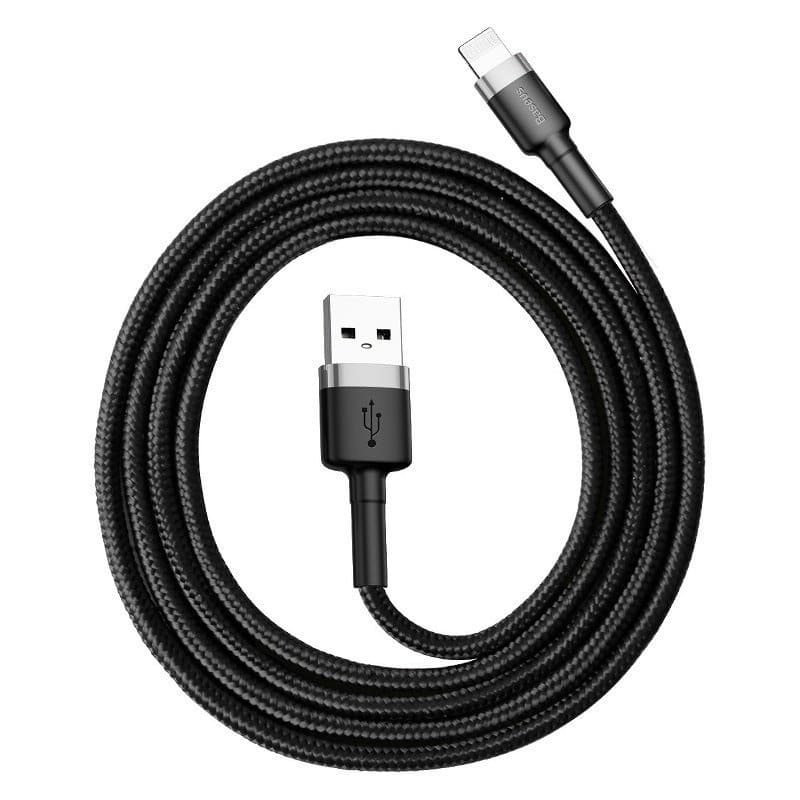 Baseus Cafule USB Lightning kabel 2,4A 1m (Siva+Črna)