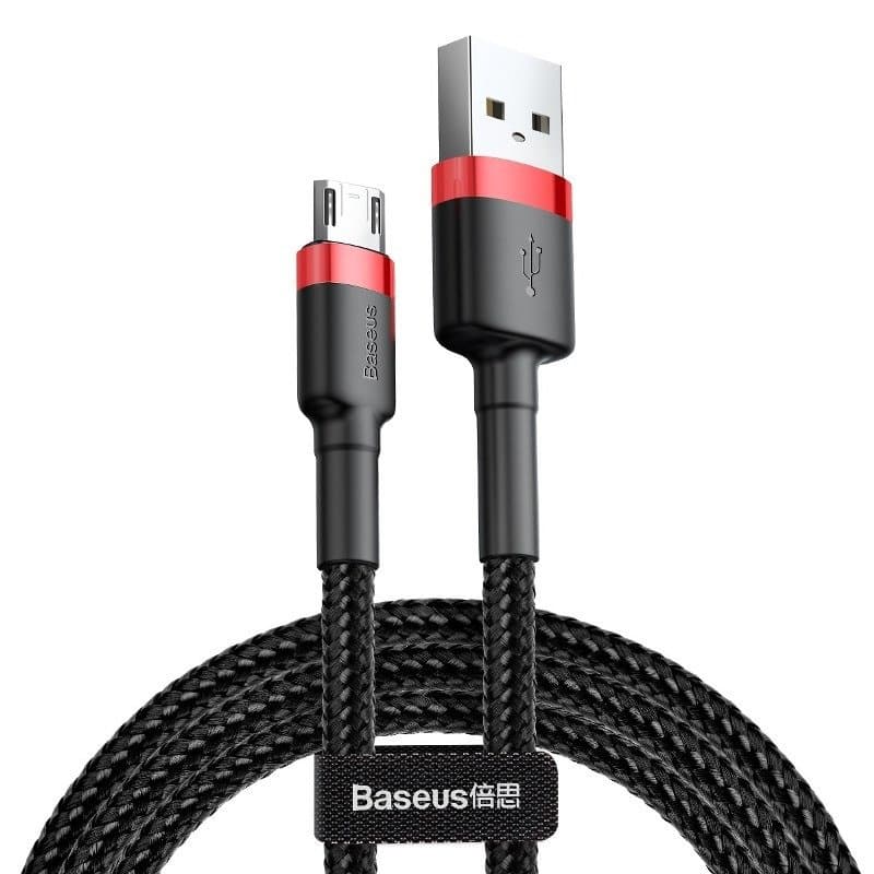 Baseus Cafule Micro USB kabel 1.5A, 2m (rdeč + črn)