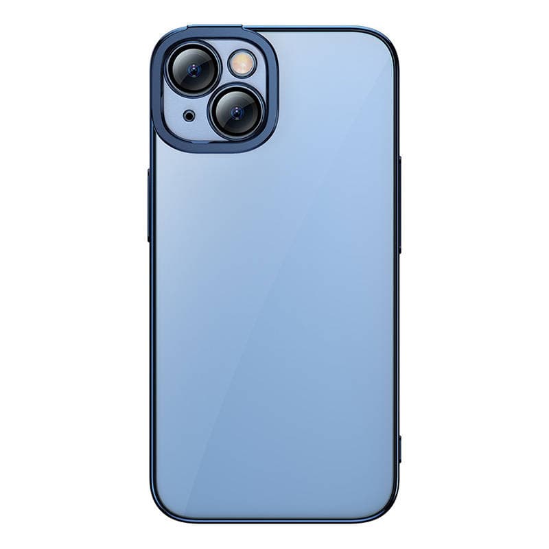 Baseus Glitter etui + steklo za iPhone 14 Plus (modri) 2