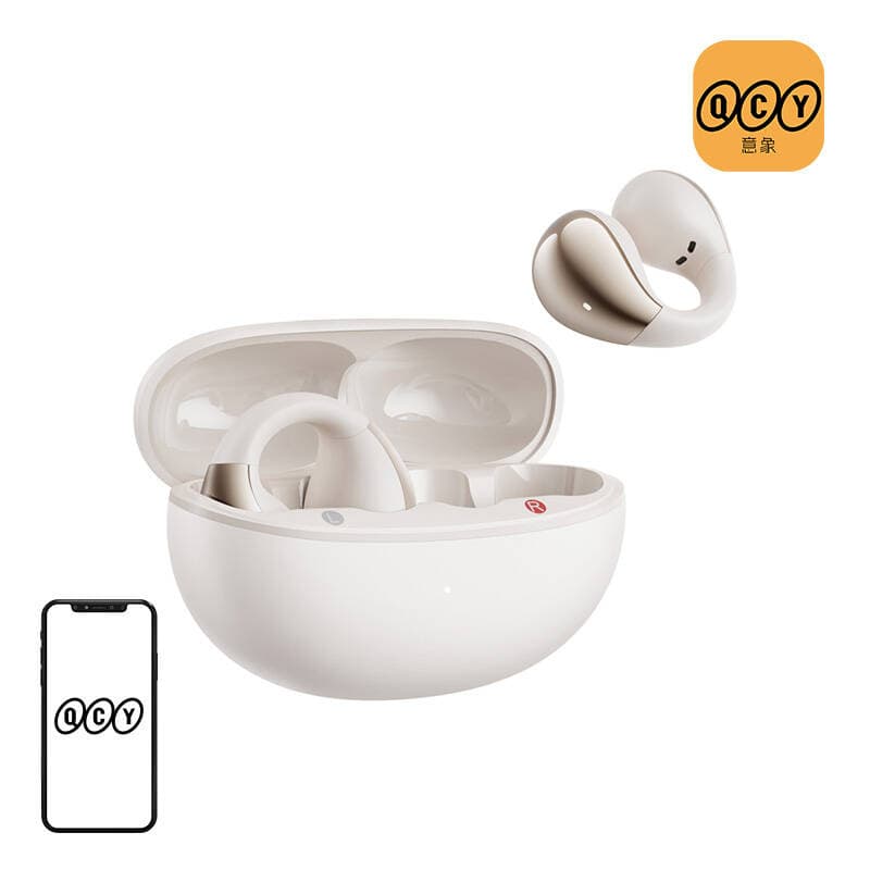Slušalke QCY Crossky Clip T33, Bluetooth 5.4 (bela)