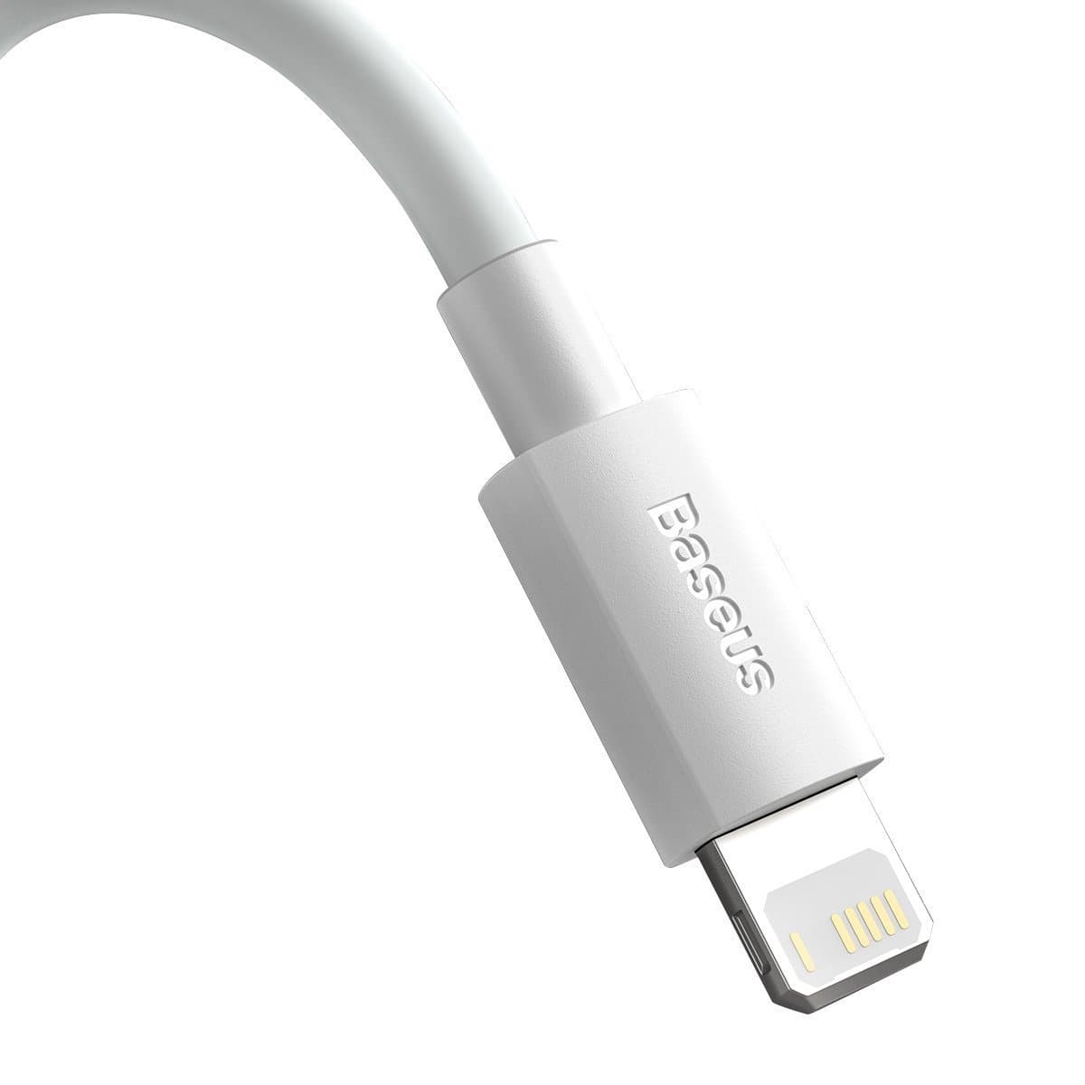 Baseus Simple Wisdom Kabel USB na Lightning 2.4A, 1.5m (2 kosa) 2