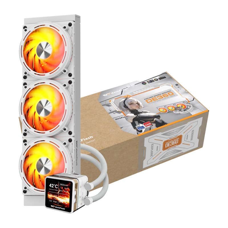 Vodeno hlajenje procesorja Darkflash DE360 (belo) 4