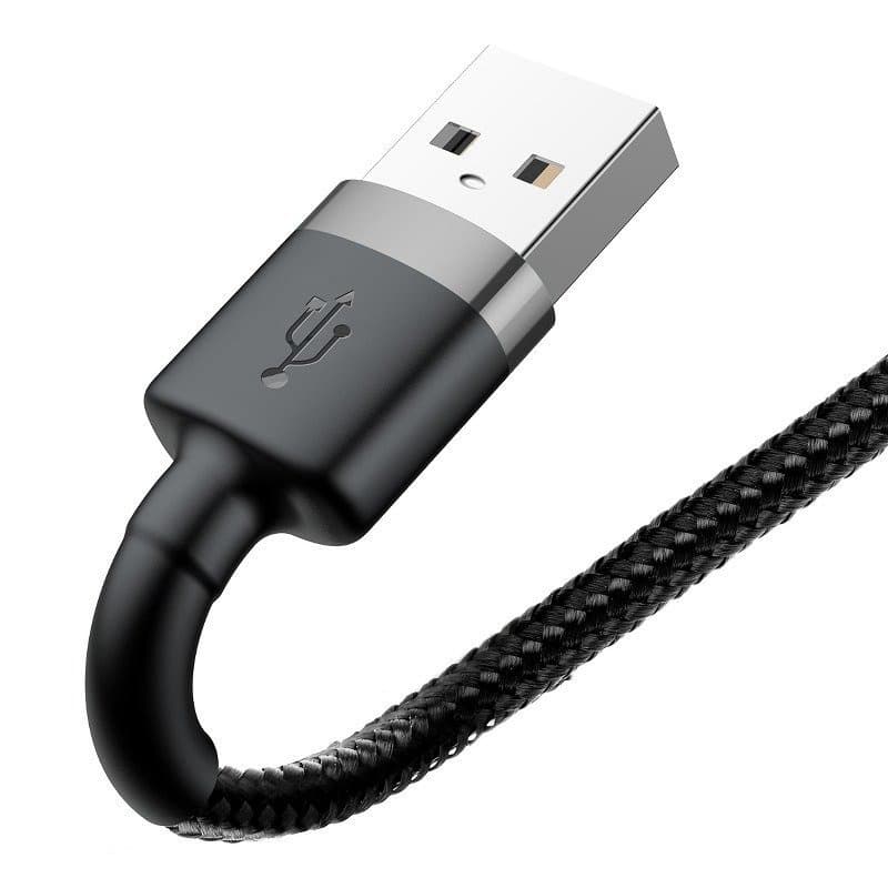Baseus Cafule USB Lightning kabel 2,4A 1m (Siva+Črna) 5