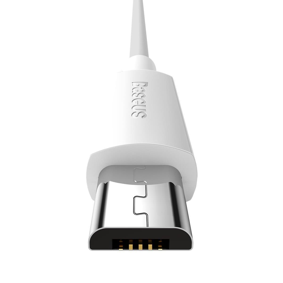 Baseus USB na Micro USB polnilni kabel 1.5m, 2.1A (2 kosa/set), bel 6