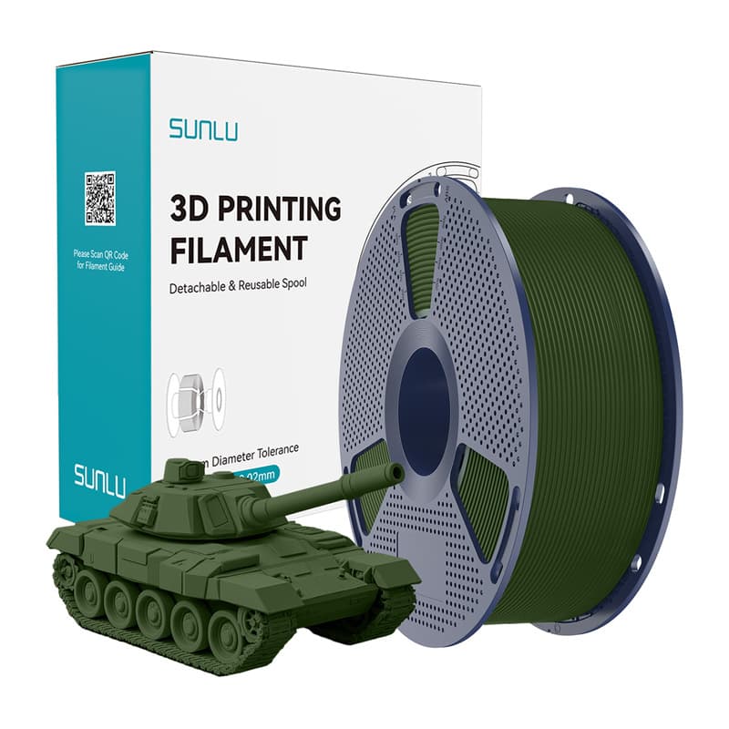 Sunlu PLA+ High-Speed Olive 3D tiskalni filament