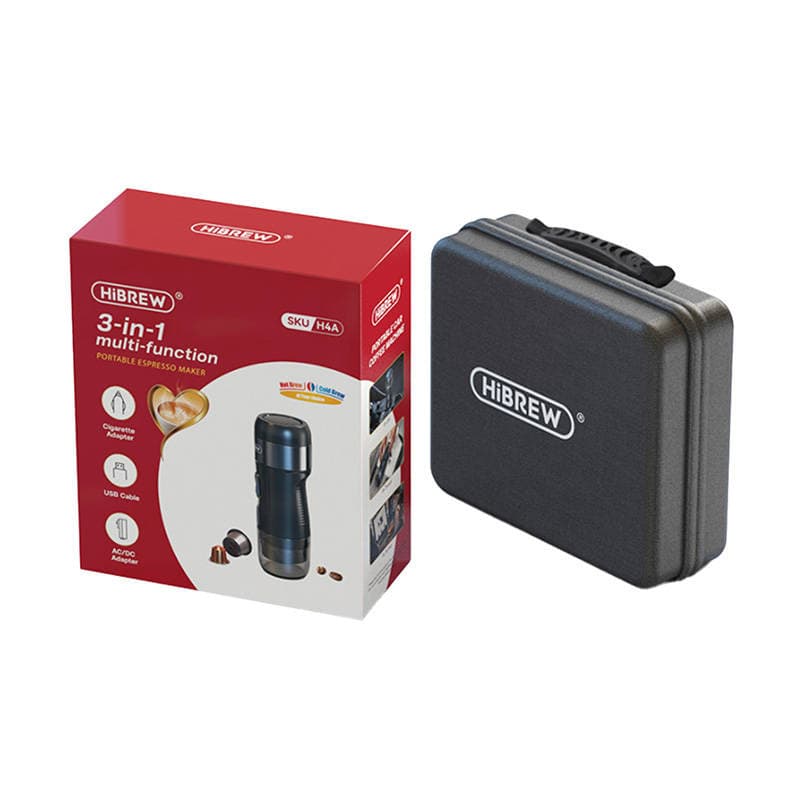Prenosni 3-v-1 aparat za kavo s kovčkom 80W HiBREW H4A 3