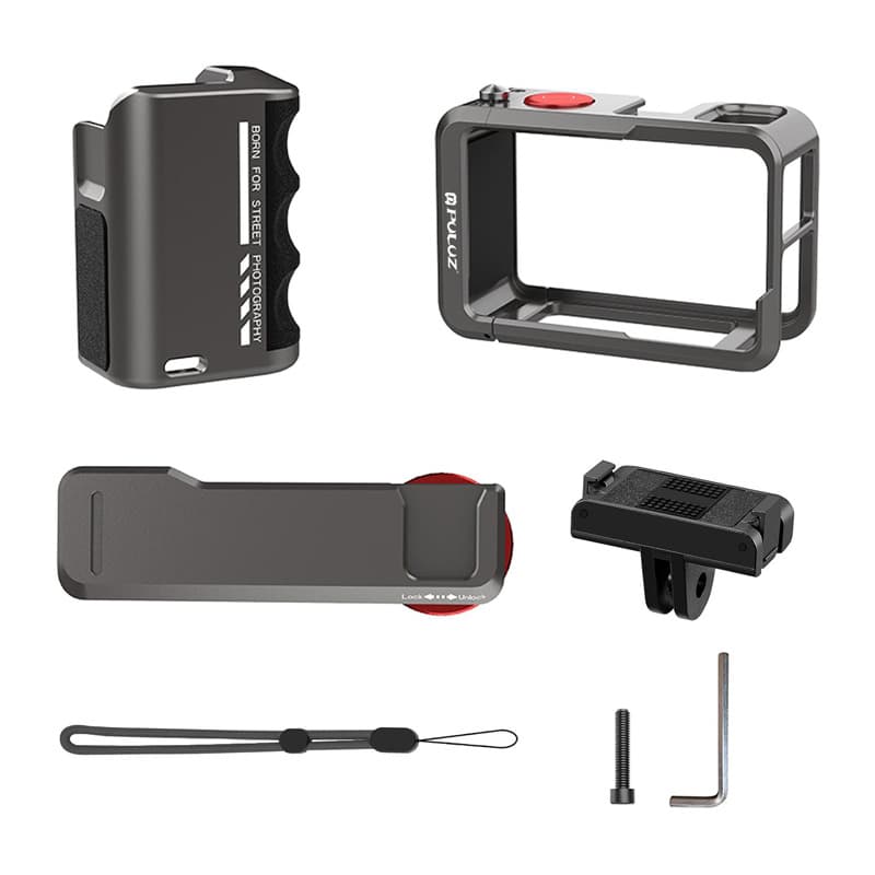 Puluz Kovinsko ohišje z ročajem za DJI Osmo Action 5 Pro / 4 / 3 3
