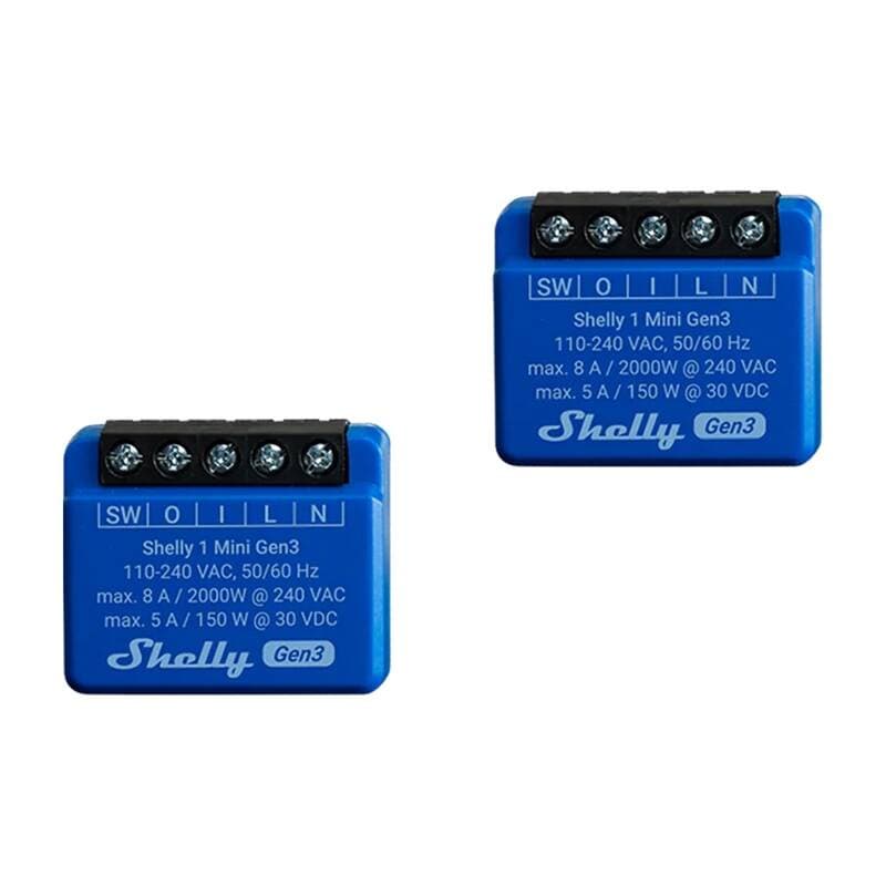 Shelly 1 Mini Gen3 upravljalnika (2 kosa)