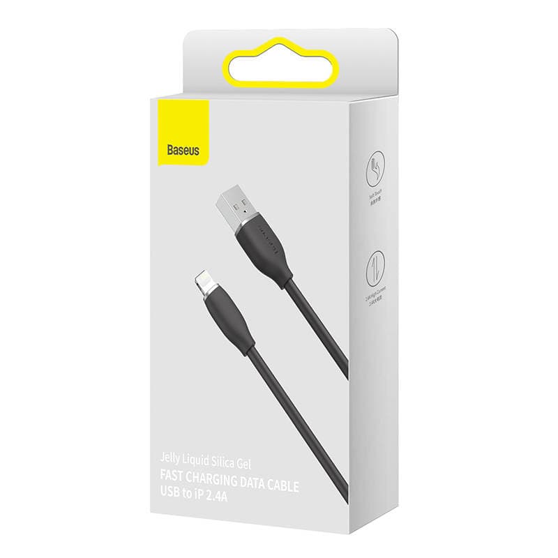 Baseus Jelly kabel USB na Lightning, 2.4A, 1.2m (črn) 7
