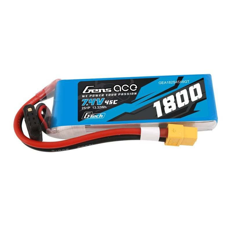 GensAce G-Tech LiPo baterija 1800mAh 7.4V 45C 2S1P XT60