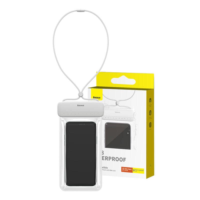 Vodoodporna torbica za telefon Baseus AquaGlide (bela) 7