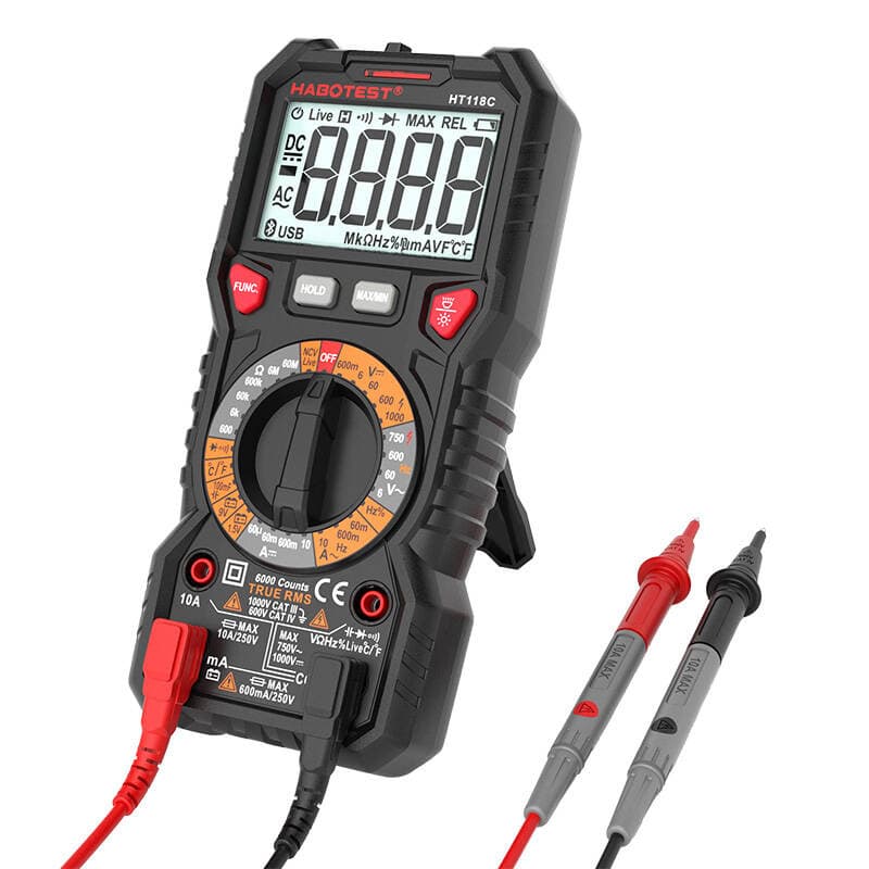 Habotest HT118C: Digitalni multimeter z LED svetilko, True RMS, NCV 4