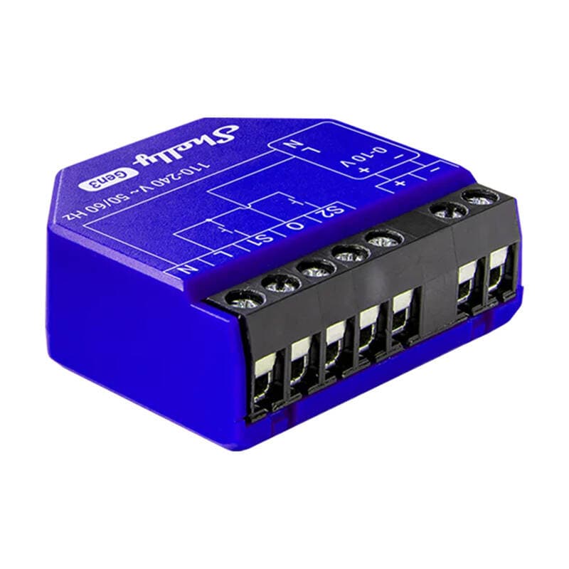 Shelly PM Gen3 Dimmer krmilnik osvetlitve 0/1-10V, WiFi/Bluetooth