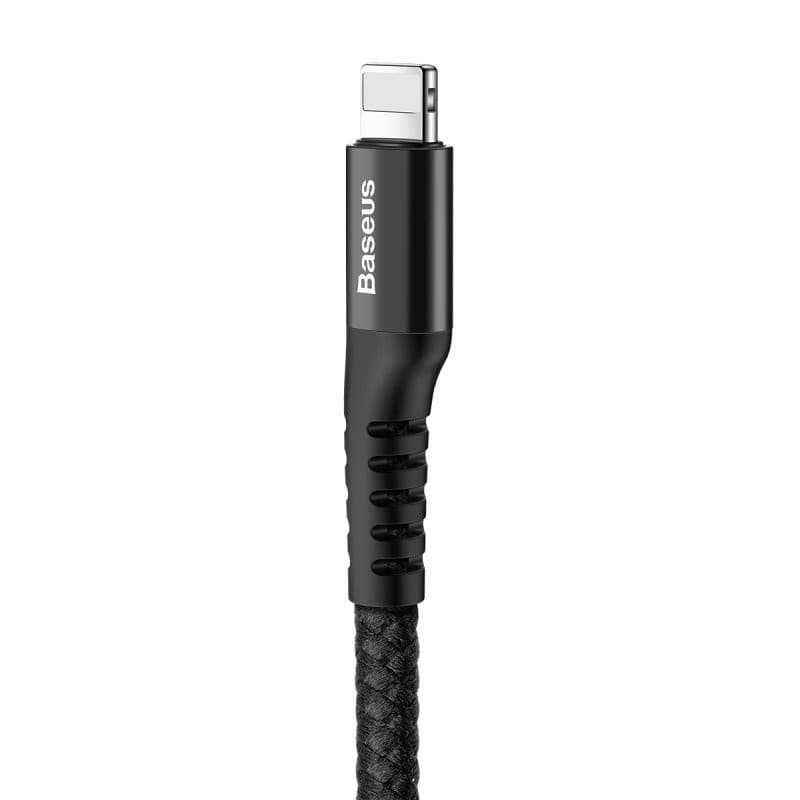 Baseus vzmetni kabel Lightning 1m, 2A (MFI, črn) 3