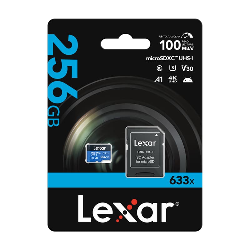 Lexar 633x microSDXC 256GB pomnilniška kartica + SD adapter 5