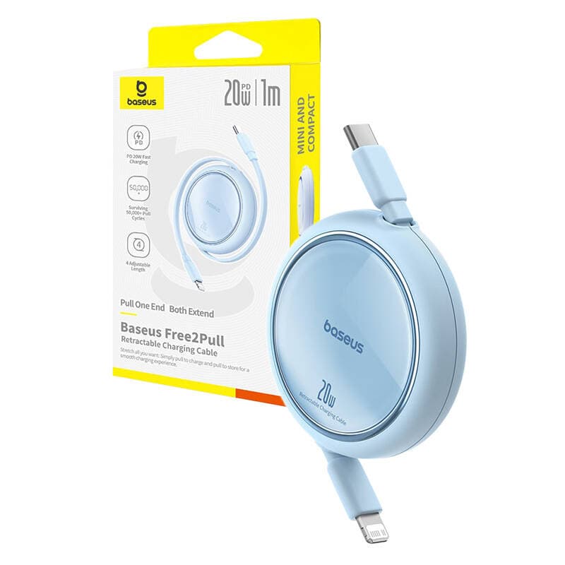 USB Kabel Baseus Free2Pull USB-C na iP 20W 1m (modri) 8