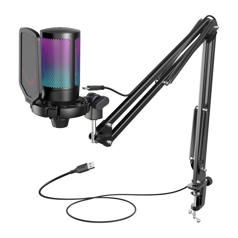 Fifine A6T tripod gaming mikrofon (črn) - Fifine