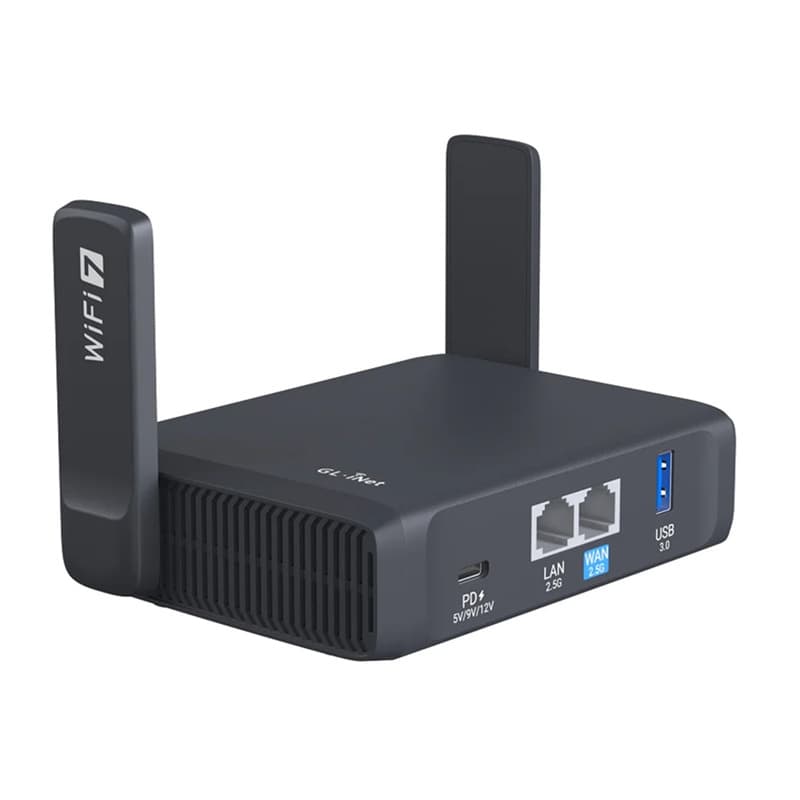 GL.iNet Slate 7 GL-BE3600 Wi-Fi 7 (3570 Mb/s) usmerjevalnik s Touchscreenom 2