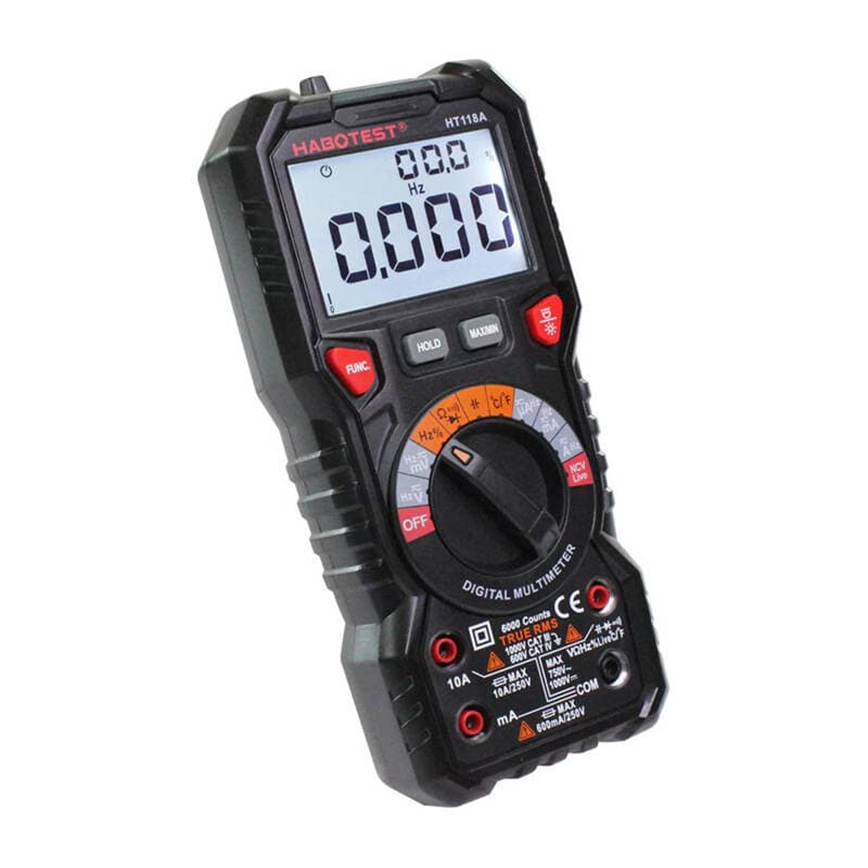 Habotest HT118A: Digitalni multimeter z LED svetilko, True RMS, NCV 2