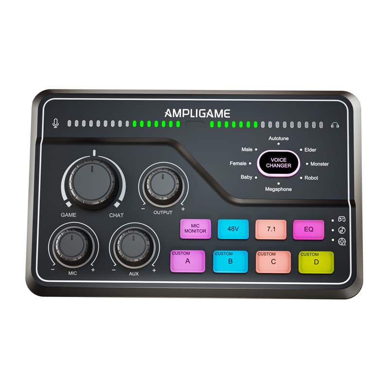 Fifine SC8 RGB gaming mešalnik (črn)
