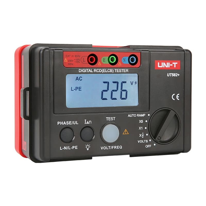 Uni-T UT582+ Tester diferencialnih stikal (RCD) 2