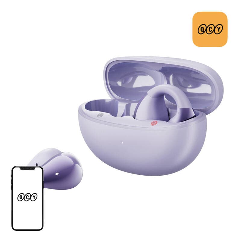 QCY Crossky Clip C30 slušalke (vijolične) z Bluetooth 5.4