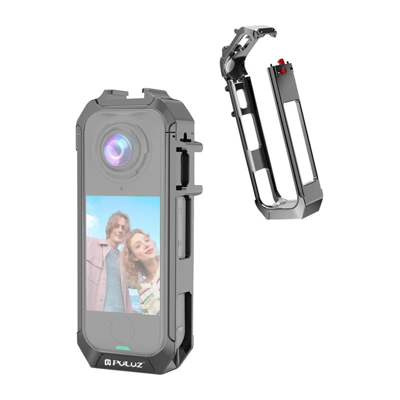 Puluz Aluminijasto ohišje za Insta 360 X4 Air (sivo)
