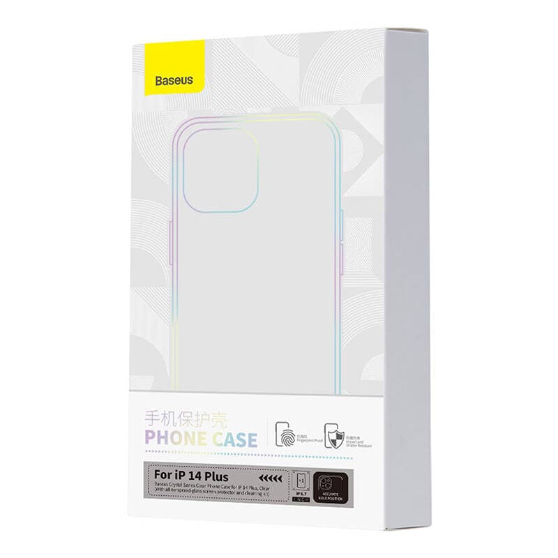 Ovitek Baseus Crystal Series za iPhone 14 Plus + kaljeno steklo 7