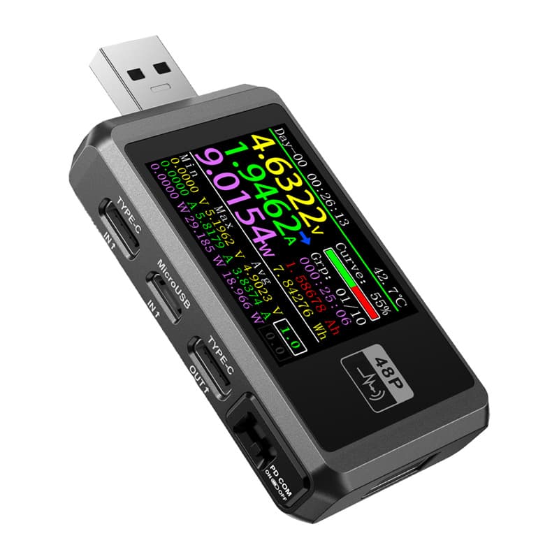 FNIRSI FNB48P USB tester, črn