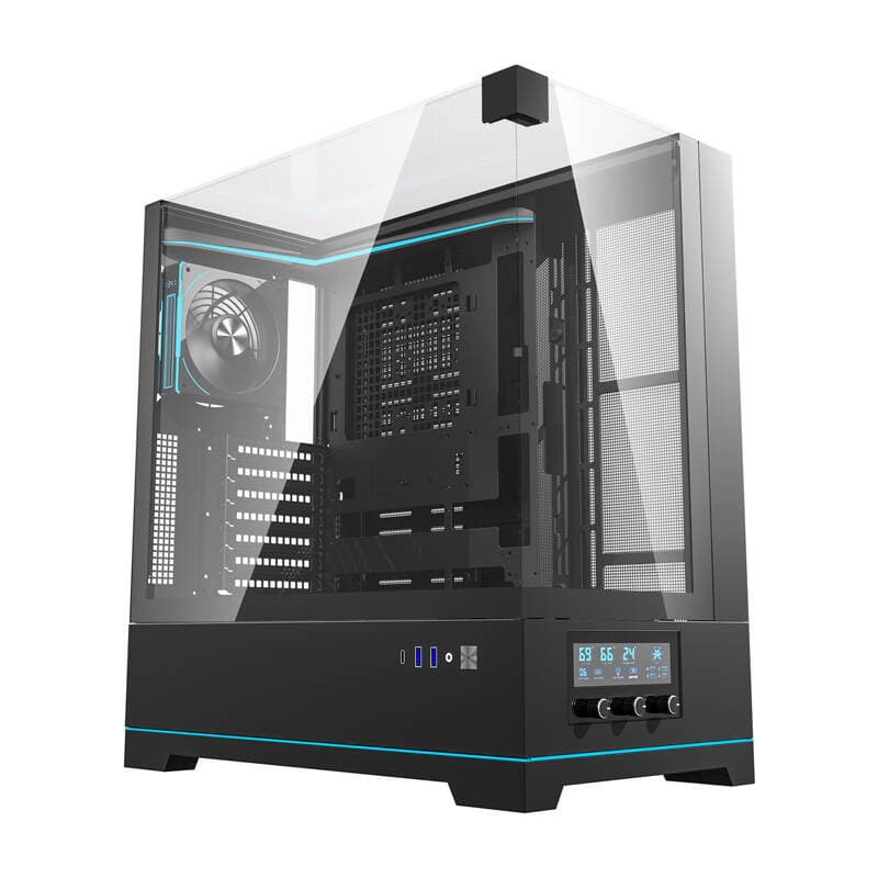 Računalniško ohišje Darkflash DY450 PRO (črno) + 1 ventilator