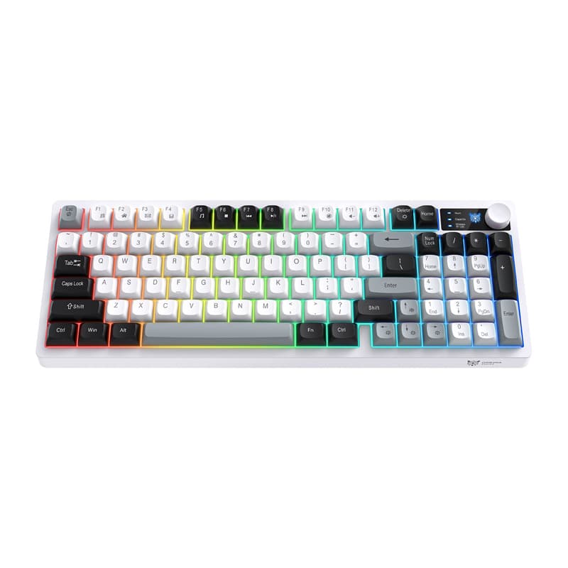 Onikuma MT902 2.4G gaming tipkovnica, črna/bela