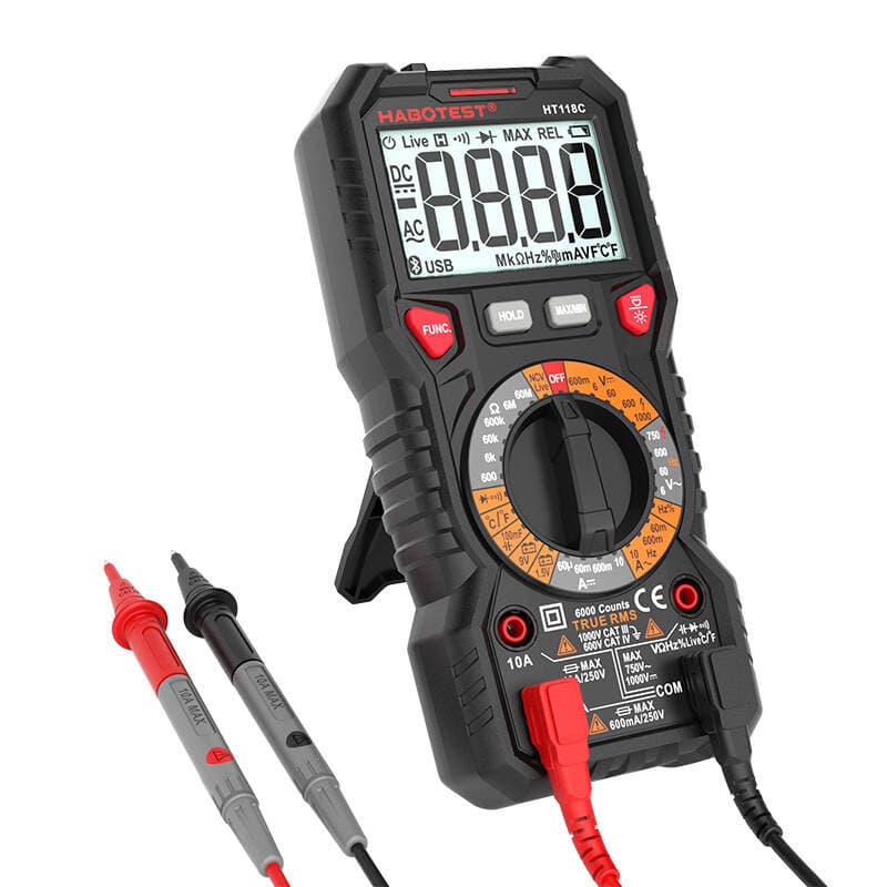 Habotest HT118C: Digitalni multimeter z LED svetilko, True RMS, NCV 2