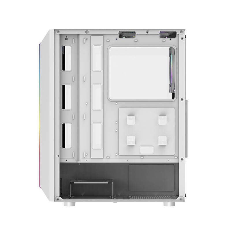 Računalniško ohišje Darkflash DK151 LED, belo + 3 RGB ventilatorje 5