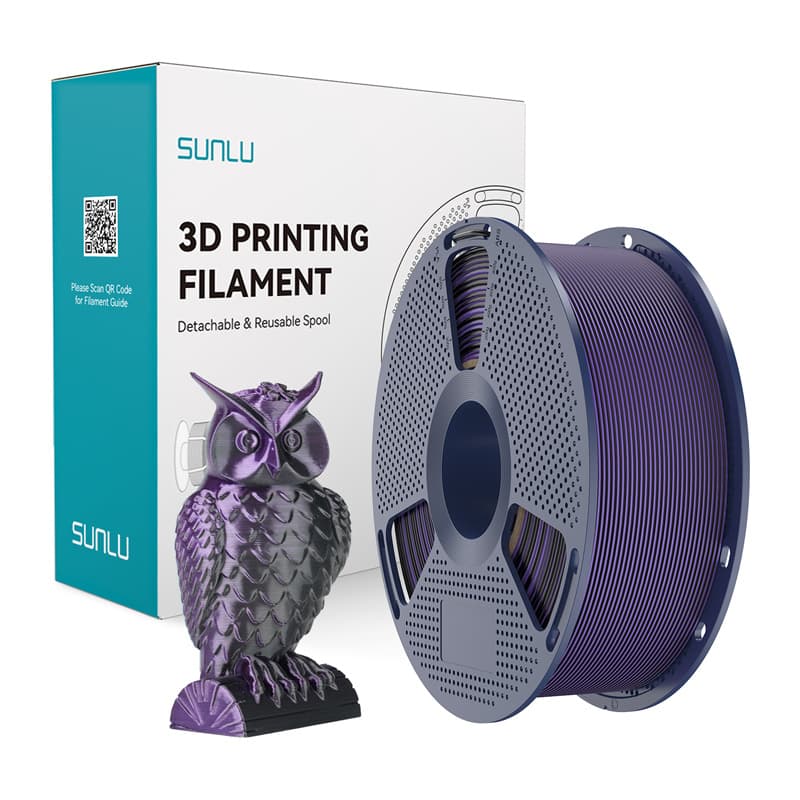 Sunlu PLA+ Silk Dvobarvni filament (črna in vijolična)