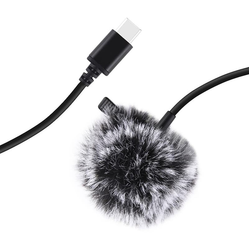 Puluz kravatni mikrofon s clipom, 1.5m, USB-C (PU425) 3