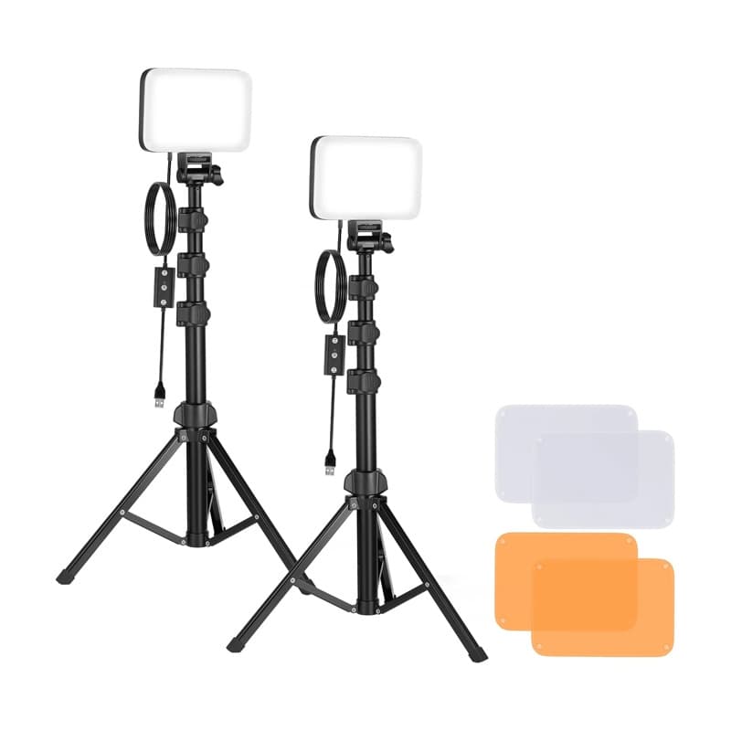 Neewer BP66 studijski set: 2x LED luči + filtri + stojala