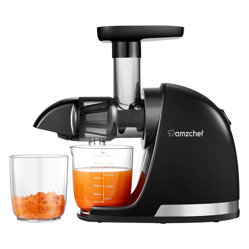 AMZCHEF 1501-BK-SM sokovnik s počasnim cejenjem (črn)
