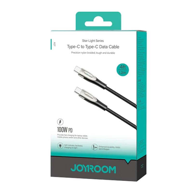 Joyroom Star-Light kabel USB-C v USB-C, 100W, 1,2m, črn 2
